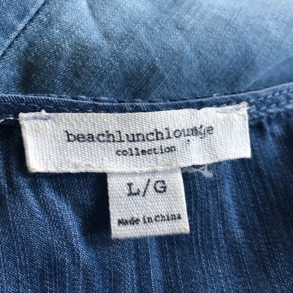 BeachLunchLounge pullover sleeveless 100% lyocell tie dye tunic top size large - Picture 9 of 10